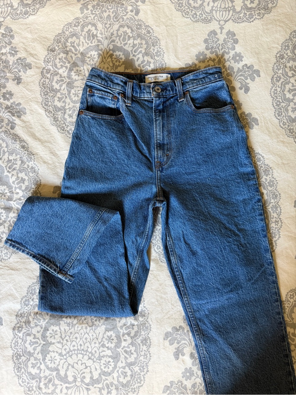 Abercrombie & Fitch Straight Men's Denim Jeans in Blue